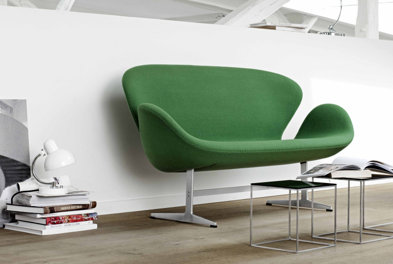 Svane sofaen er designet av Arne Jacobsen